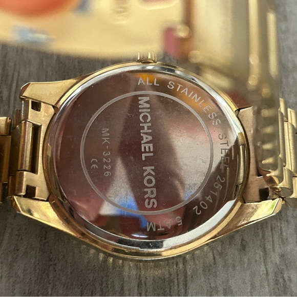 Michael Kors gold and emerald watch with stone accents - Picture 4 of 10